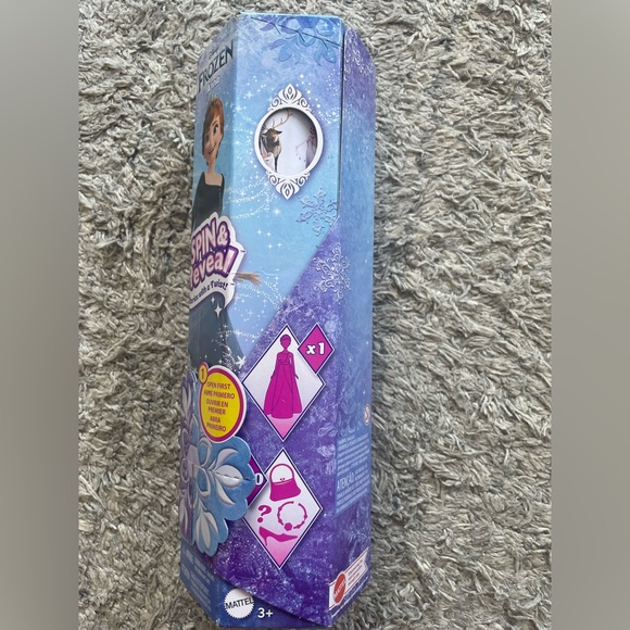 Disney Frozen Spin & Reveal Barbie doll Anna: brand new , unopened - Picture 5 of 7